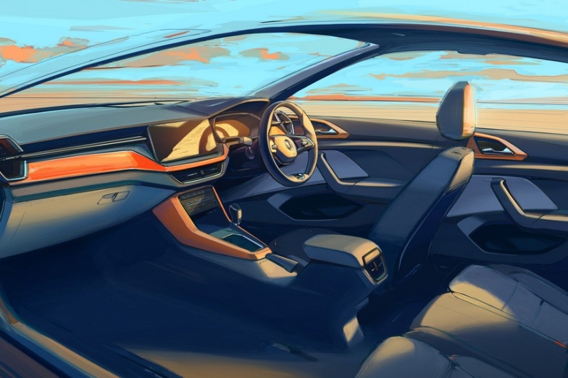 Skoda раскрыла салон конкурента Креты: проще, чем у предвестника, но бедным кросс не будет