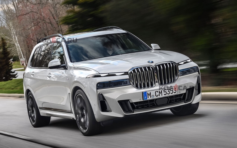 BMW готовит к премьере обновлённый кроссовер X7: новое изображение