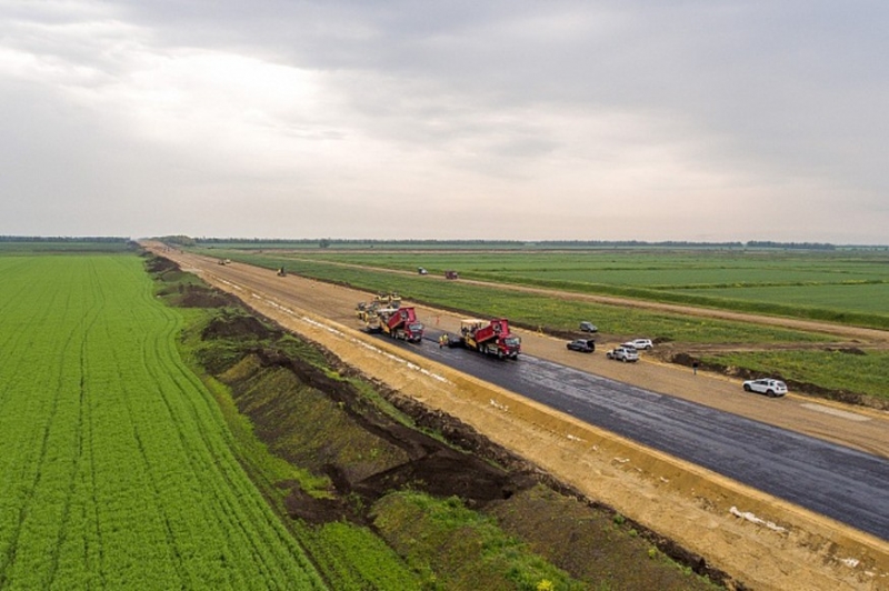 На платной трассе М-4 продолжается реконструкция: идёт строительство обхода Краснодара