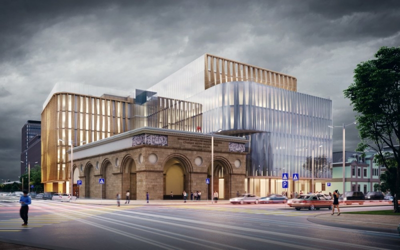 Первый бетон залит в фундамент общественно-рекреационного комплекса у станции метро «Белорусская»