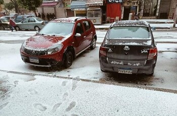 В египетской Александрии выпал снег