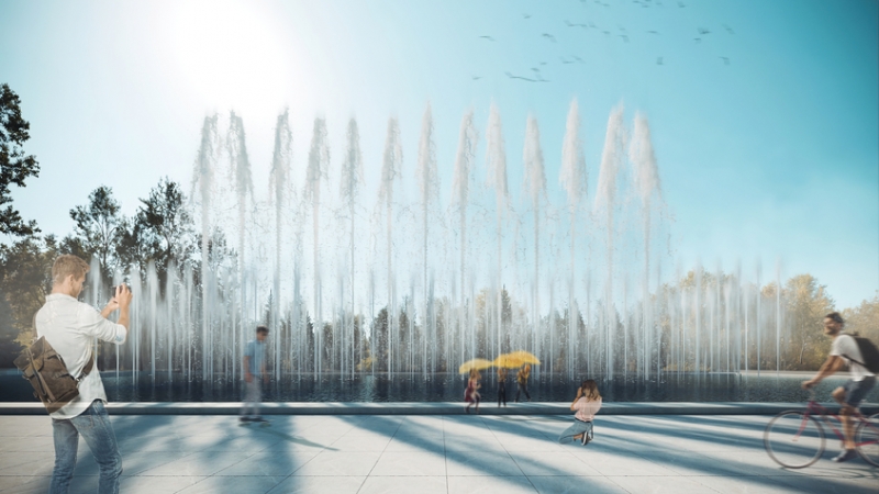 Какой станет фонтанная площадь в Пущино