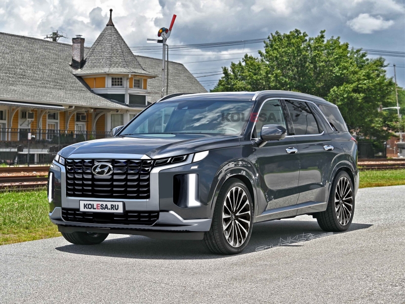 Рестайлинговый Hyundai Palisade: новые изображения