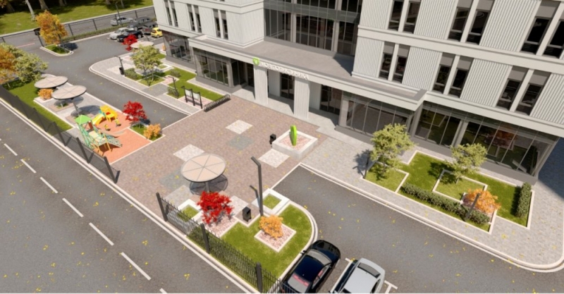 Началось благоустройство территории детской поликлиники в районе Кунцево