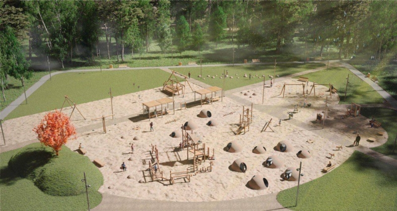 Новый детский игровой комплекс появится в Томилинском парке Сказок