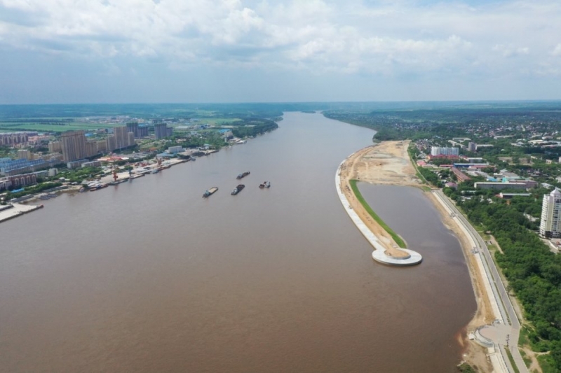 Как в Благовещенске проходит масштабная реконструкция набережной реки Амур