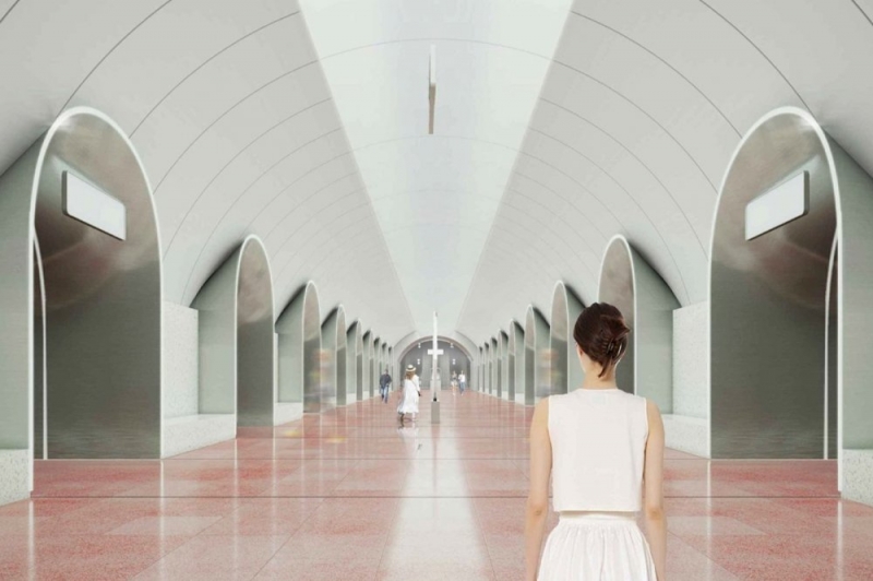 Отделка станции «Рижская» БКЛ выполнена на 80 процентов