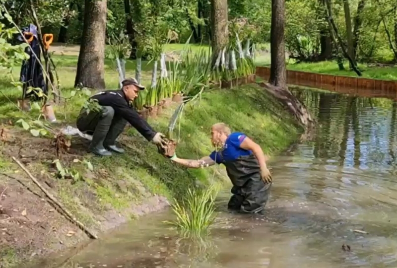 В парке «Кузьминки-Люблино» завершили расчистку русла реки Чурилиха