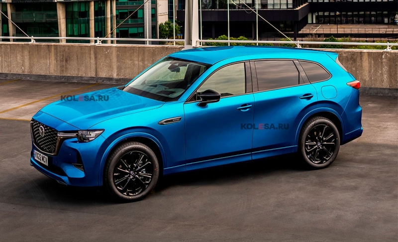 Большой семиместный кроссовер Mazda CX-80: новое изображение