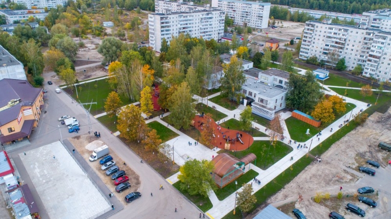 В Давыдово состоялось торжественное открытие сквера после благоустройства