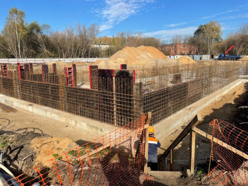 К возведению каркаса здания ледовой арены приступили в Орехово-Зуеве