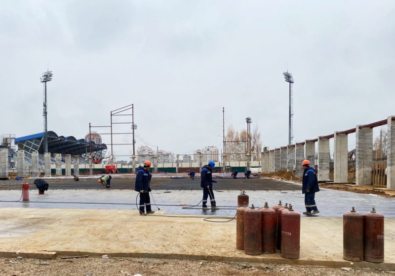 Новый футбольный манеж в Домодедово готов на 30%