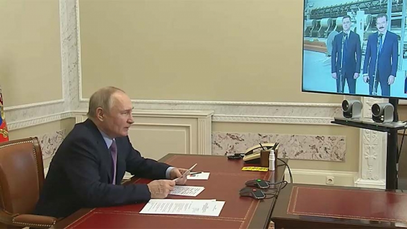 Путин открыл по видеосвязи завод «Титан-Полимер»