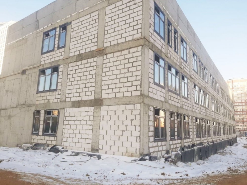 Завершены монолитные работы на школе в микрорайоне Дрожжино