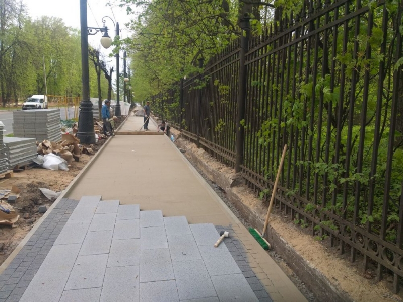 Как ведется благоустройство улицы Чайковского в Клину
