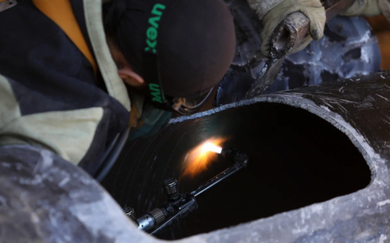 Реконструкция газопровода среднего давления на проспекте Мира выполнена на 50%