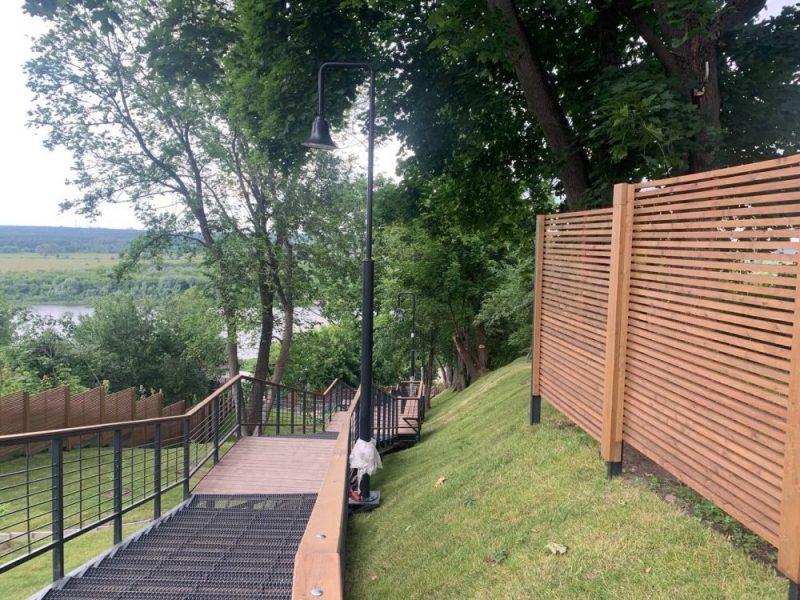 Благоустройство набережной в Кашире выполнено более, чем наполовину