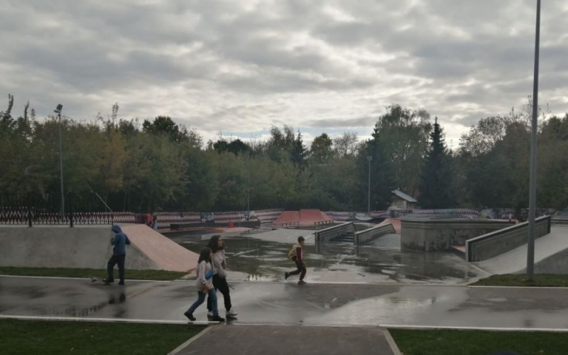 Экстрим-зона в парке Победы Талдома готова на 40%