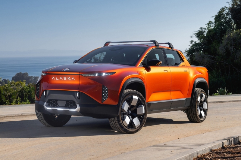 Электропикап Fisker Alaska: кузов-трансформер, гигантский подбутыльник и шляпа на потолке