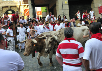 В Испании во время забега с быками пострадали шесть человек